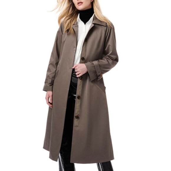 Bernardo Modern Trench Coat Sand Color Size M - Picture 4 of 8